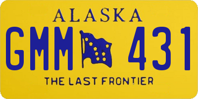 AK license plate GMM431