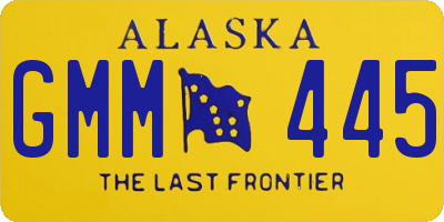 AK license plate GMM445