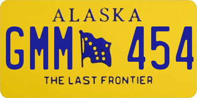 AK license plate GMM454