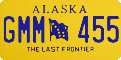 AK license plate GMM455