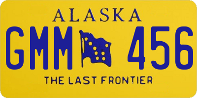 AK license plate GMM456