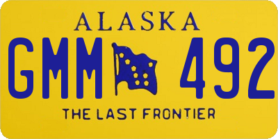 AK license plate GMM492