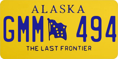 AK license plate GMM494