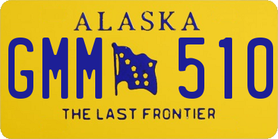 AK license plate GMM510