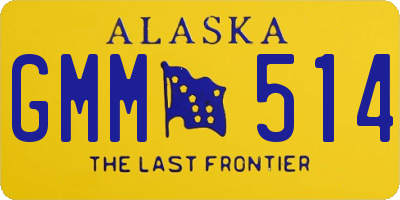 AK license plate GMM514