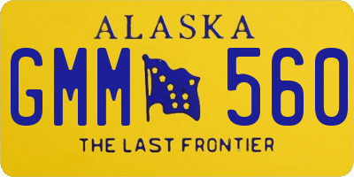AK license plate GMM560