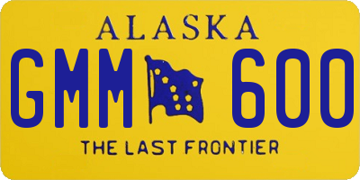 AK license plate GMM600