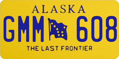 AK license plate GMM608