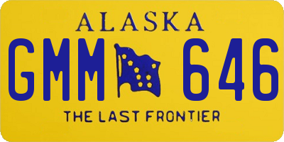 AK license plate GMM646