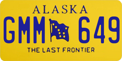 AK license plate GMM649