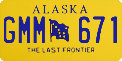AK license plate GMM671