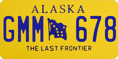 AK license plate GMM678