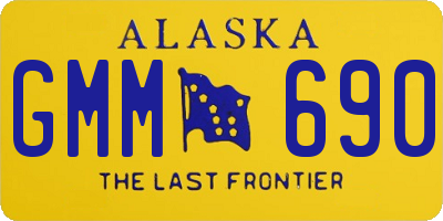 AK license plate GMM690