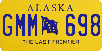 AK license plate GMM698