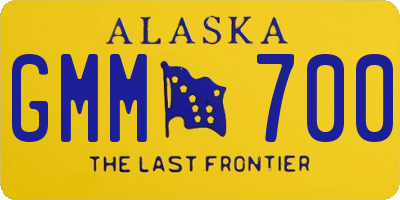 AK license plate GMM700