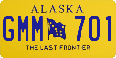 AK license plate GMM701