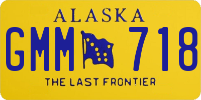 AK license plate GMM718