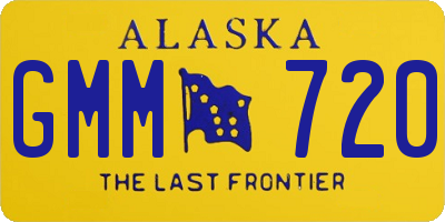 AK license plate GMM720