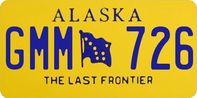 AK license plate GMM726