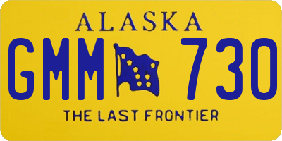 AK license plate GMM730