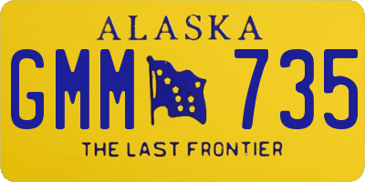 AK license plate GMM735