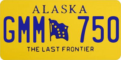 AK license plate GMM750