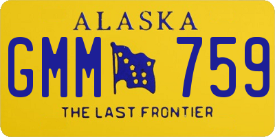 AK license plate GMM759