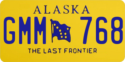 AK license plate GMM768