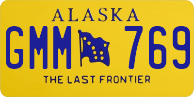 AK license plate GMM769