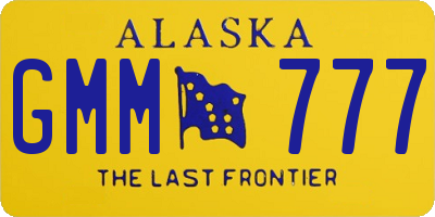 AK license plate GMM777