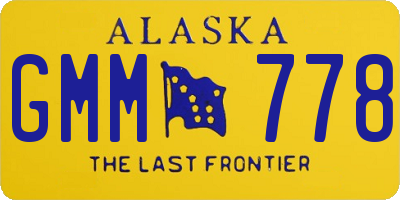 AK license plate GMM778