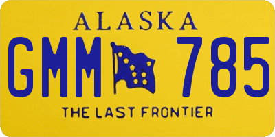 AK license plate GMM785