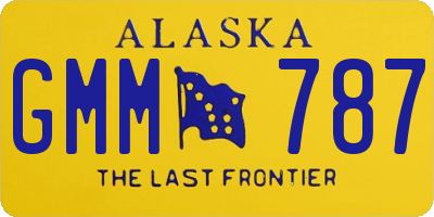 AK license plate GMM787