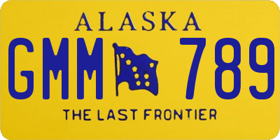 AK license plate GMM789