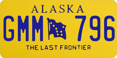 AK license plate GMM796