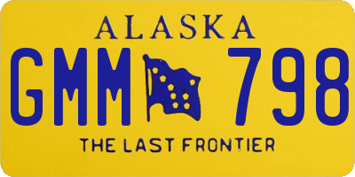 AK license plate GMM798