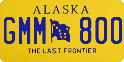 AK license plate GMM800