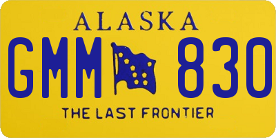 AK license plate GMM830