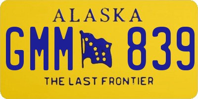 AK license plate GMM839