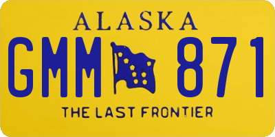 AK license plate GMM871