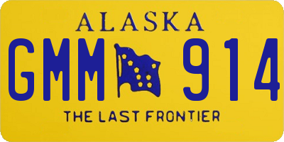 AK license plate GMM914