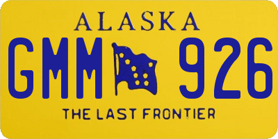 AK license plate GMM926