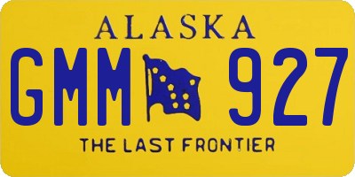 AK license plate GMM927