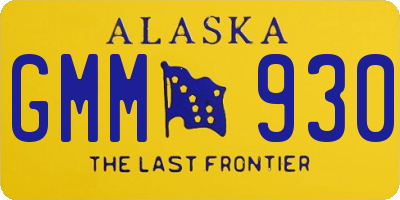 AK license plate GMM930