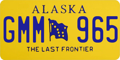 AK license plate GMM965