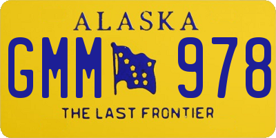AK license plate GMM978
