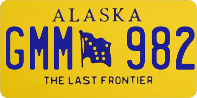 AK license plate GMM982