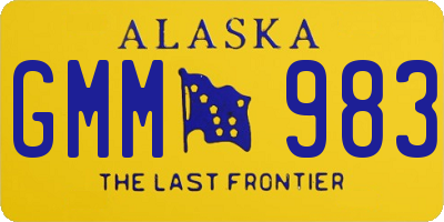 AK license plate GMM983