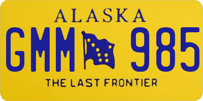 AK license plate GMM985