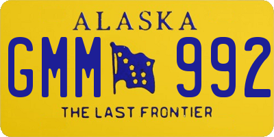 AK license plate GMM992